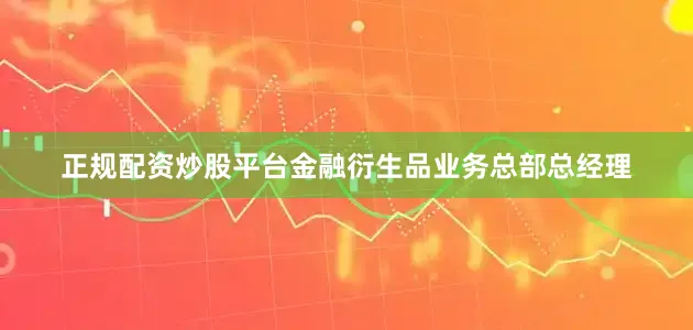 正规配资炒股平台金融衍生品业务总部总经理